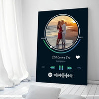 Personalizuotas Spotify muzikos grotuvas ant drobės su jūsų nuotrauka, daina ir spotify kodu  Drobe -  dovanokis.lt