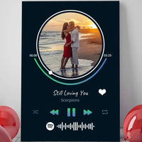 Personalizuotas Spotify muzikos grotuvas ant drobės su jūsų nuotrauka, daina ir spotify kodu  Drobe -  dovanokis.lt