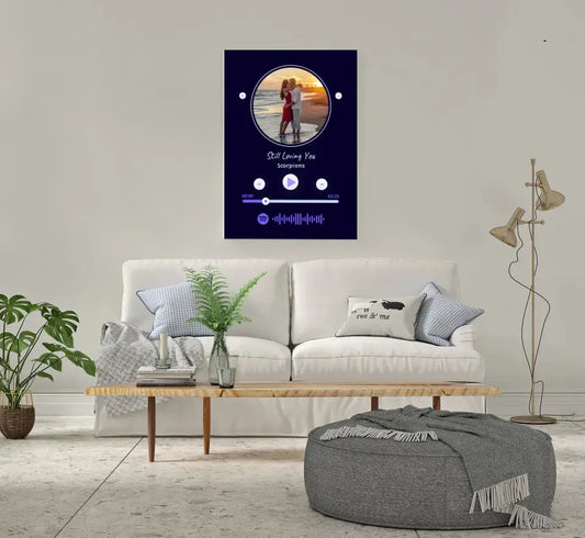 Personalizuotas Spotify muzikos grotuvas ant drobės su jūsų nuotrauka, daina ir spotify kodu  Drobe -  dovanokis.lt