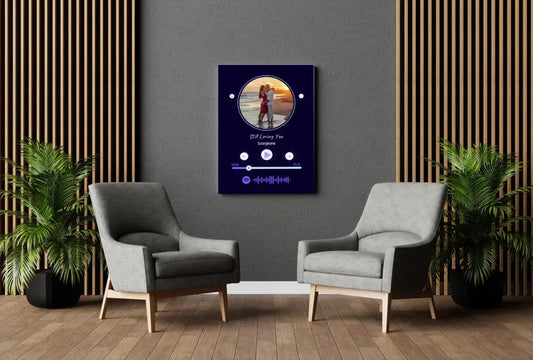 Personalizuotas Spotify muzikos grotuvas ant drobės su jūsų nuotrauka, daina ir spotify kodu  Drobe -  dovanokis.lt