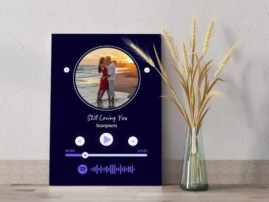 Personalizuotas Spotify muzikos grotuvas ant drobės su jūsų nuotrauka, daina ir spotify kodu  Drobe -  dovanokis.lt