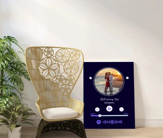 Personalizuotas Spotify muzikos grotuvas ant drobės su jūsų nuotrauka, daina ir spotify kodu  Drobe -  dovanokis.lt