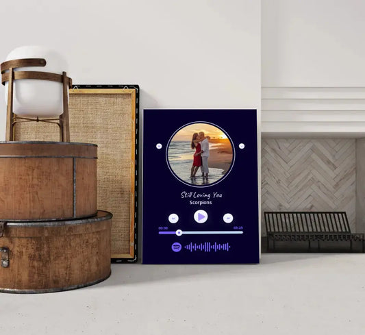 Personalizuotas Spotify muzikos grotuvas ant drobės su jūsų nuotrauka, daina ir spotify kodu  Drobe -  dovanokis.lt