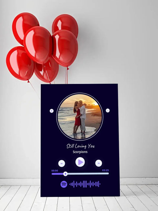 Personalizuotas Spotify muzikos grotuvas ant drobės su jūsų nuotrauka, daina ir spotify kodu  Drobe -  dovanokis.lt