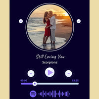 Personalizuotas Spotify muzikos grotuvas ant drobės su jūsų nuotrauka, daina ir spotify kodu  Drobe -  dovanokis.lt