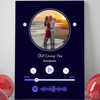 Personalizuotas Spotify muzikos grotuvas ant drobės su jūsų nuotrauka, daina ir spotify kodu  Drobe -  dovanokis.lt