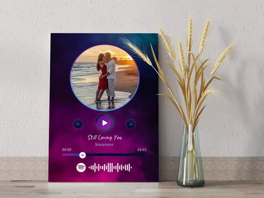 Personalizuotas Spotify muzikos grotuvas ant drobės su jūsų nuotrauka, daina ir spotify kodu  Drobe -  dovanokis.lt