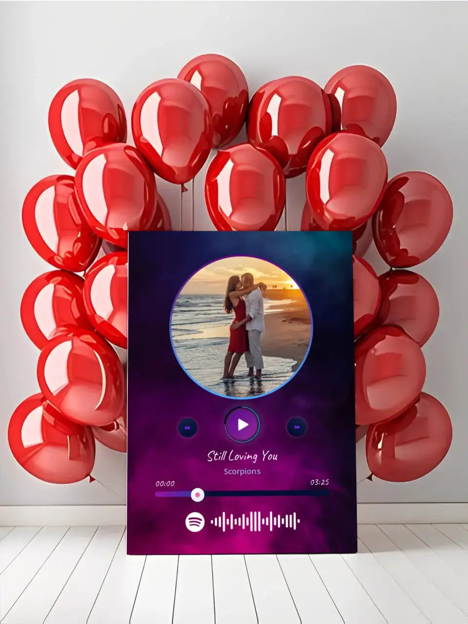 Personalizuotas Spotify muzikos grotuvas ant drobės su jūsų nuotrauka, daina ir spotify kodu  Drobe -  dovanokis.lt