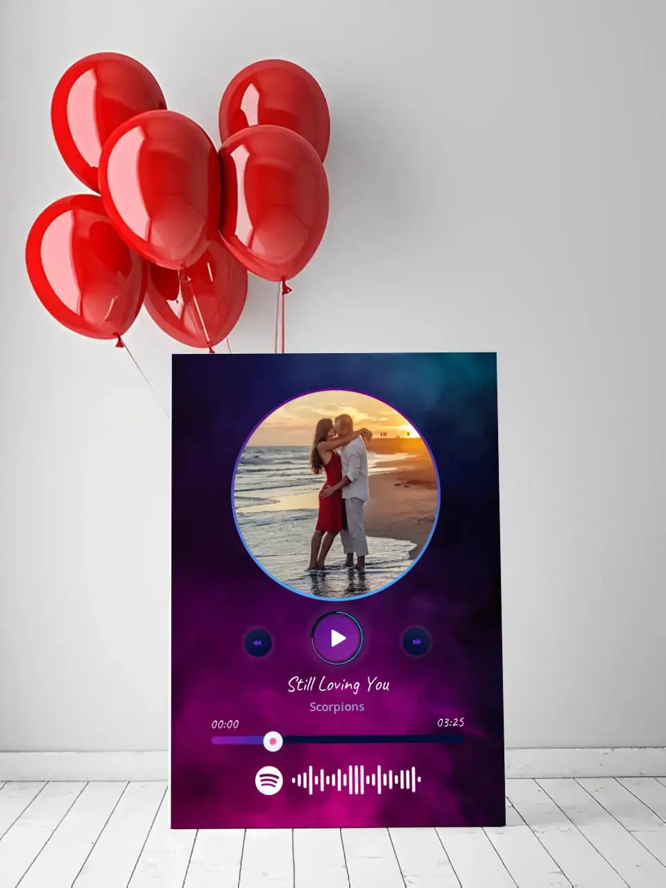 Personalizuotas Spotify muzikos grotuvas ant drobės su jūsų nuotrauka, daina ir spotify kodu  Drobe -  dovanokis.lt