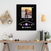 Personalizuotas Spotify muzikos grotuvo įrėmintas plakatas su jūsų nuotrauka, daina ir spotify kodu  Posteris(Plakatas) -  dovanokis.lt