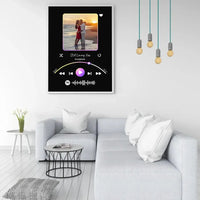 Personalizuotas Spotify muzikos grotuvo įrėmintas plakatas su jūsų nuotrauka, daina ir spotify kodu  Posteris(Plakatas) -  dovanokis.lt