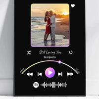 Personalizuotas Spotify muzikos grotuvo įrėmintas plakatas su jūsų nuotrauka, daina ir spotify kodu  Posteris(Plakatas) -  dovanokis.lt