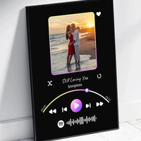 Personalizuotas Spotify muzikos grotuvo įrėmintas plakatas su jūsų nuotrauka, daina ir spotify kodu  Posteris(Plakatas) -  dovanokis.lt