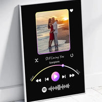 Personalizuotas Spotify muzikos grotuvo įrėmintas plakatas su jūsų nuotrauka, daina ir spotify kodu  Posteris(Plakatas) -  dovanokis.lt