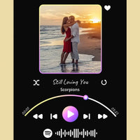 Personalizuotas Spotify muzikos grotuvas ant drobės su jūsų nuotrauka, daina ir spotify kodu  Drobe -  dovanokis.lt