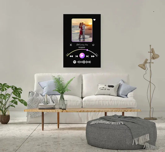 Personalizuotas Spotify muzikos grotuvas ant drobės su jūsų nuotrauka, daina ir spotify kodu  Drobe -  dovanokis.lt