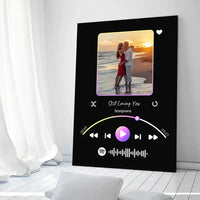 Personalizuotas Spotify muzikos grotuvas ant drobės su jūsų nuotrauka, daina ir spotify kodu  Drobe -  dovanokis.lt