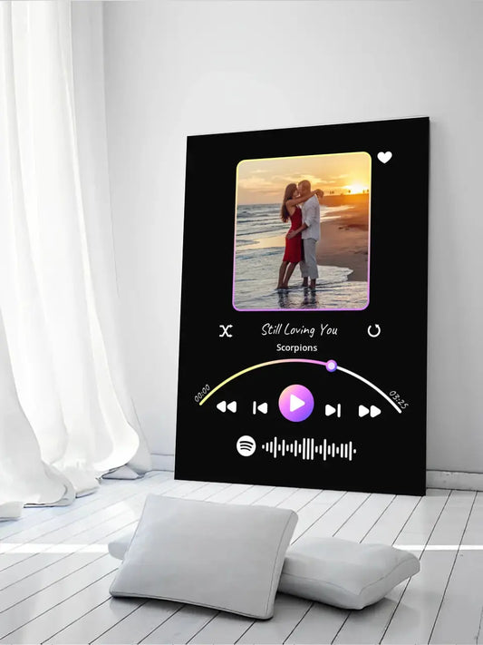 Personalizuotas Spotify muzikos grotuvas ant drobės su jūsų nuotrauka, daina ir spotify kodu  Drobe -  dovanokis.lt