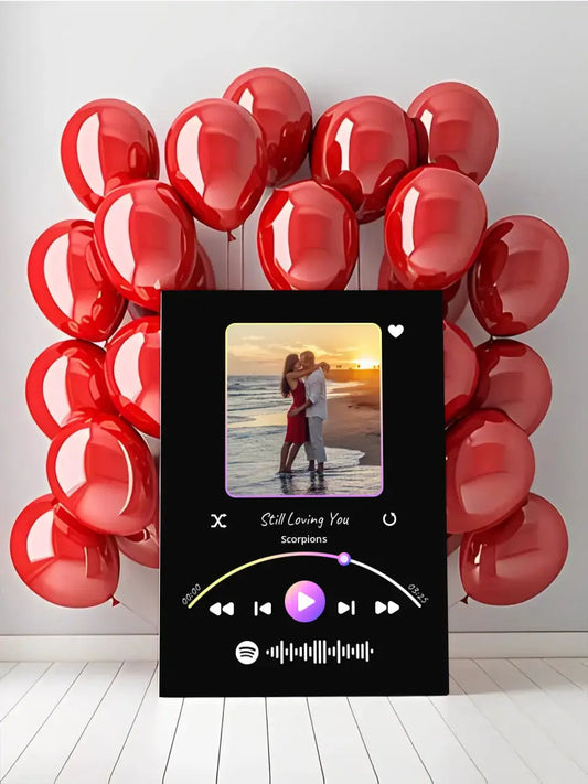 Personalizuotas Spotify muzikos grotuvas ant drobės su jūsų nuotrauka, daina ir spotify kodu  Drobe -  dovanokis.lt