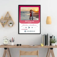 Personalizuotas Spotify muzikos grotuvo įrėmintas plakatas su jūsų nuotrauka, daina ir spotify kodu  Posteris(Plakatas) -  dovanokis.lt