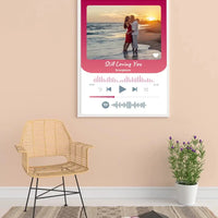 Personalizuotas Spotify muzikos grotuvo įrėmintas plakatas su jūsų nuotrauka, daina ir spotify kodu  Posteris(Plakatas) -  dovanokis.lt