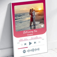 Personalizuotas Spotify muzikos grotuvo įrėmintas plakatas su jūsų nuotrauka, daina ir spotify kodu  Posteris(Plakatas) -  dovanokis.lt