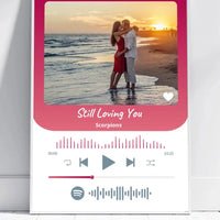 Personalizuotas Spotify muzikos grotuvo įrėmintas plakatas su jūsų nuotrauka, daina ir spotify kodu  Posteris(Plakatas) -  dovanokis.lt