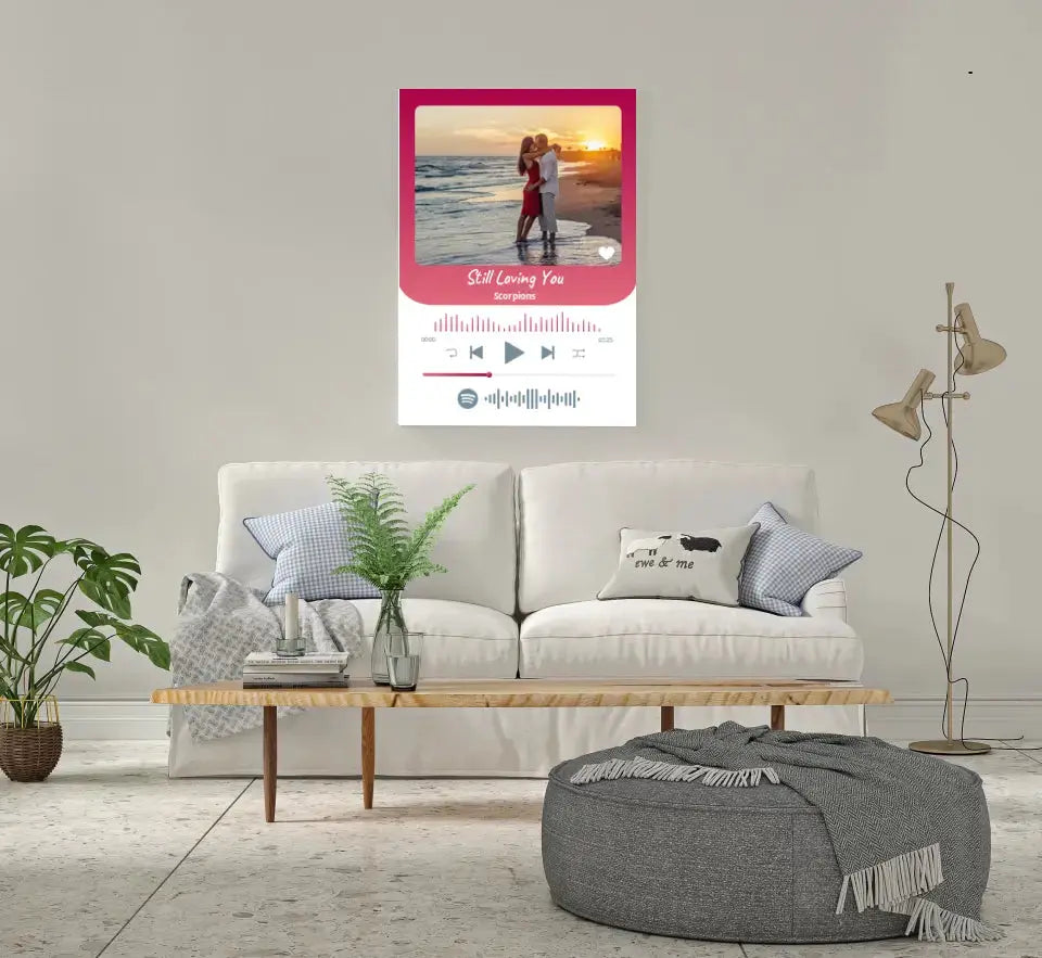 Personalizuotas Spotify muzikos grotuvas ant drobės su jūsų nuotrauka, daina ir spotify kodu  Drobe -  dovanokis.lt