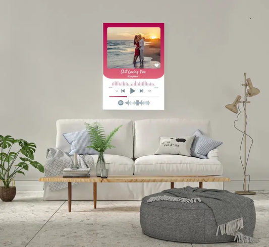 Personalizuotas Spotify muzikos grotuvas ant drobės su jūsų nuotrauka, daina ir spotify kodu  Drobe -  dovanokis.lt