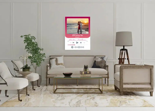 Personalizuotas Spotify muzikos grotuvas ant drobės su jūsų nuotrauka, daina ir spotify kodu  Drobe -  dovanokis.lt