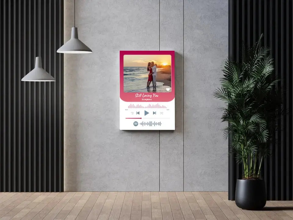 Personalizuotas Spotify muzikos grotuvas ant drobės su jūsų nuotrauka, daina ir spotify kodu  Drobe -  dovanokis.lt