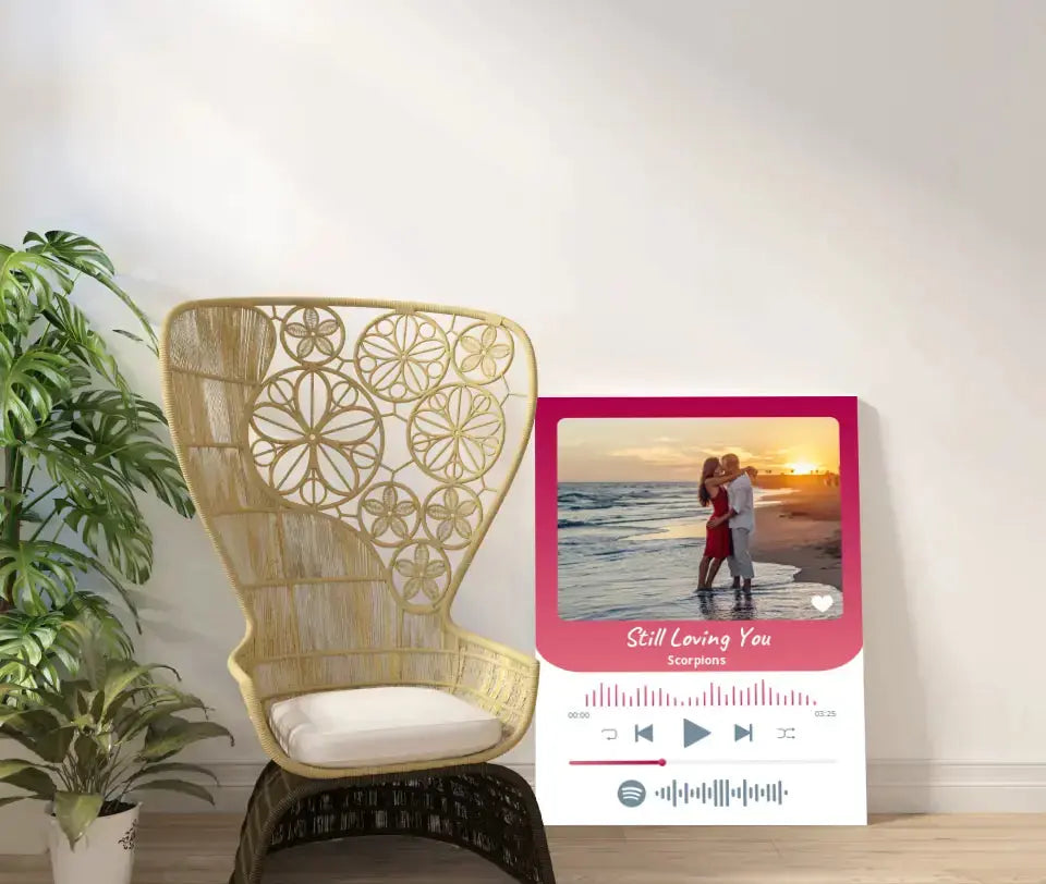 Personalizuotas Spotify muzikos grotuvas ant drobės su jūsų nuotrauka, daina ir spotify kodu  Drobe -  dovanokis.lt