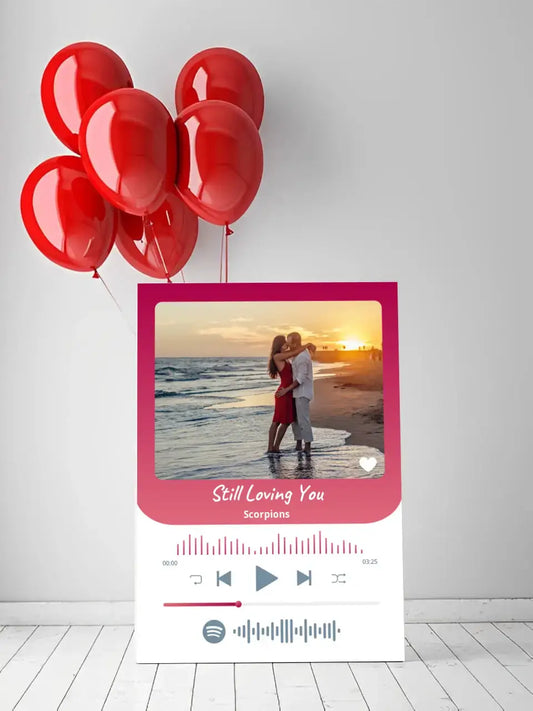 Personalizuotas Spotify muzikos grotuvas ant drobės su jūsų nuotrauka, daina ir spotify kodu  Drobe -  dovanokis.lt