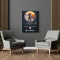 Personalizuotas Spotify muzikos grotuvas ant drobės su jūsų nuotrauka, daina ir spotify kodu  Drobe -  dovanokis.lt