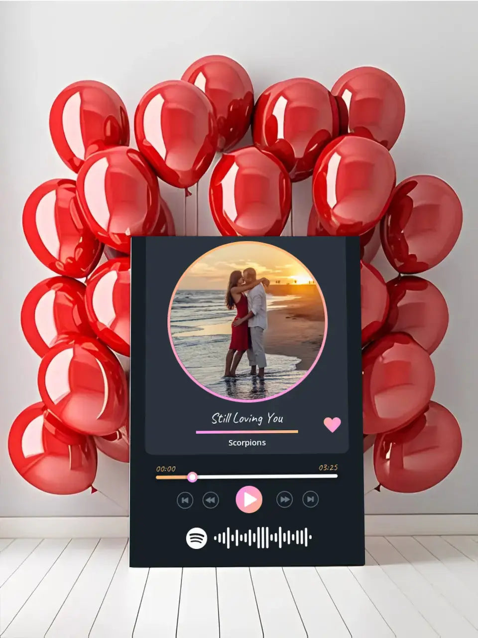 Personalizuotas Spotify muzikos grotuvas ant drobės su jūsų nuotrauka, daina ir spotify kodu  Drobe -  dovanokis.lt