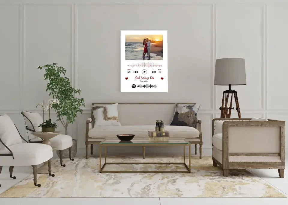 Personalizuotas Spotify muzikos grotuvas ant drobės su jūsų nuotrauka, daina ir spotify kodu  Drobe -  dovanokis.lt