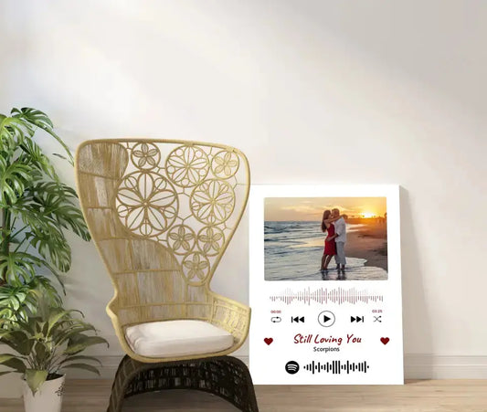 Personalizuotas Spotify muzikos grotuvas ant drobės su jūsų nuotrauka, daina ir spotify kodu  Drobe -  dovanokis.lt