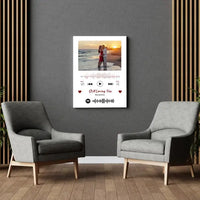 Personalizuotas Spotify muzikos grotuvas ant drobės su jūsų nuotrauka, daina ir spotify kodu  Drobe -  dovanokis.lt