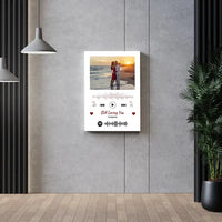 Personalizuotas Spotify muzikos grotuvas ant drobės su jūsų nuotrauka, daina ir spotify kodu  Drobe -  dovanokis.lt