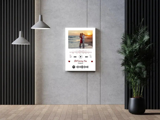 Personalizuotas Spotify muzikos grotuvas ant drobės su jūsų nuotrauka, daina ir spotify kodu  Drobe -  dovanokis.lt