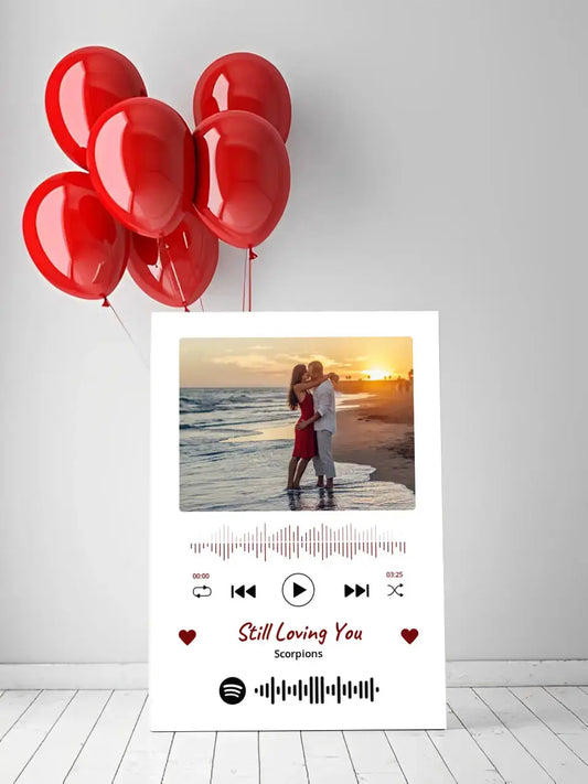 Personalizuotas Spotify muzikos grotuvas ant drobės su jūsų nuotrauka, daina ir spotify kodu  Drobe -  dovanokis.lt