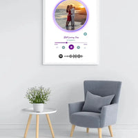 Personalizuotas Spotify muzikos grotuvo įrėmintas plakatas su jūsų nuotrauka, daina ir spotify kodu  Posteris(Plakatas) -  dovanokis.lt