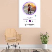 Personalizuotas Spotify muzikos grotuvo įrėmintas plakatas su jūsų nuotrauka, daina ir spotify kodu  Posteris(Plakatas) -  dovanokis.lt