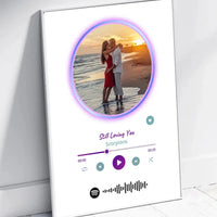 Personalizuotas Spotify muzikos grotuvo įrėmintas plakatas su jūsų nuotrauka, daina ir spotify kodu  Posteris(Plakatas) -  dovanokis.lt