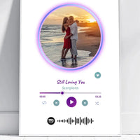 Personalizuotas Spotify muzikos grotuvo įrėmintas plakatas su jūsų nuotrauka, daina ir spotify kodu  Posteris(Plakatas) -  dovanokis.lt