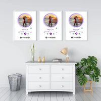 Personalizuotas Spotify muzikos grotuvo įrėmintas plakatas su jūsų nuotrauka, daina ir spotify kodu  Posteris(Plakatas) -  dovanokis.lt
