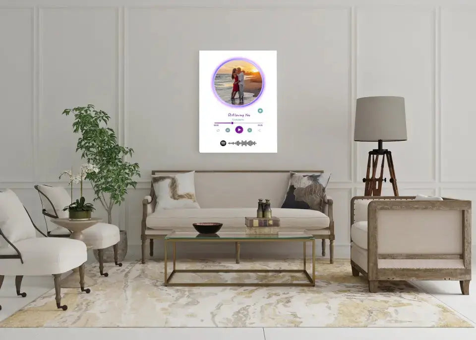 Personalizuotas Spotify muzikos grotuvas ant drobės su jūsų nuotrauka, daina ir spotify kodu  Drobe -  dovanokis.lt