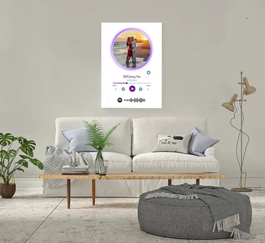 Personalizuotas Spotify muzikos grotuvas ant drobės su jūsų nuotrauka, daina ir spotify kodu  Drobe -  dovanokis.lt