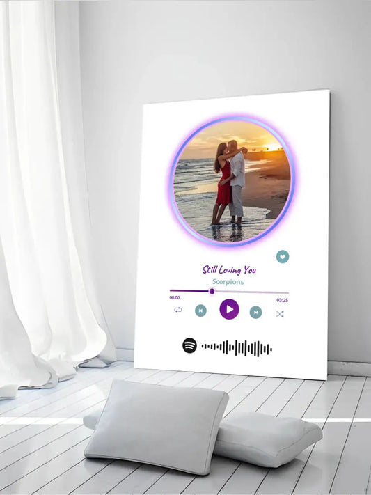 Personalizuotas Spotify muzikos grotuvas ant drobės su jūsų nuotrauka, daina ir spotify kodu  Drobe -  dovanokis.lt