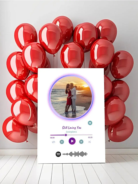 Personalizuotas Spotify muzikos grotuvas ant drobės su jūsų nuotrauka, daina ir spotify kodu  Drobe -  dovanokis.lt